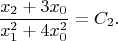 $$
\frac{x_2+3 x_0}{x_1^2+4 x_0^2}=C_2.
$$