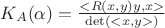 $K_A(\alpha)=\frac{<R(x,y)y,x>}{\det(<x,y>)}$