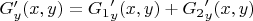 $G'_y (x,y) = {G_1}'_y (x,y) + {G_2}'_y (x,y)$