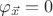 $\varphi_{\vec x}=0$