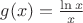 $g(x)=\frac{\ln x}{x}$