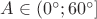 $A\in(0^{\circ};60^{\circ}]$