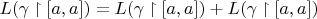 $L(\gamma\restriction [a, a]) = L(\gamma\restriction [a, a]) + L(\gamma\restriction [a, a])$