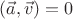 $\[(\vec a,\vec v) = 0\]$