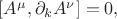 $[A^\mu,\partial_k A^\nu]=0,$