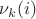 $\nu_k(i)$