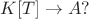 $K[T]\rightarrow A?$