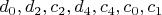 $d_0, d_2, c_2, d_4, c_4, c_0, c_1$