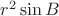 $r^2 \sin{B}$