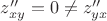 $z''_{xy}=0\ne z''_{yx}$