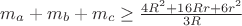 $m_a+m_b+m_c \ge \frac{4R^2+16Rr+6r^2}{3R}$