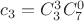 $c_3=C_3^3C_7^0$ $c_3=C_3^3C_7^0$