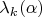 $\lambda_k(\alpha)$