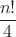 $\dfrac{n!}{4}$