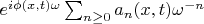 $e^{i\phi (x,t)\omega} \sum_{n\ge 0} a_n(x,t)\omega^{-n}$
