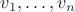 $v_1,\ldots,v_n$