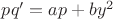 $pq'=ap+by^2$