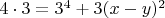 $4\cdot3 = 3^4+3(x-y)^2$