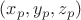 $(x_p,y_p,z_p)$