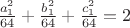 $\frac{a_1^2}{64}+\frac{b_1^2}{64}+\frac{c_1^2}{64}=2$