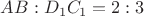 $AB:D_{1}C_{1}=2:3$