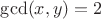 $\gcd (x,y)=2$