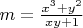 $m = \frac{x^3 + y^2}{xy + 1}$