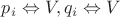 $p_i\Leftrightarrow V, q_i\Leftrightarrow V$ $p_i\Leftrightarrow V, q_i\Leftrightarrow V$