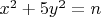 $x^2+5y^2=n$