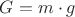 ${G}={m}\cdot{g}$