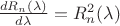 $\frac{{dR_n (\lambda )}}{{d\lambda }} = R_n^2 (\lambda )$