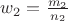 $w_2=\frac{m_2}{n_2}$