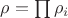 $\rho=\prod\rho_{i}$