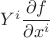 $Y^i \dfrac{\partial f}{\partial x^i}$