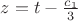 $\[z = t - \frac{{{c_1}}}{3}\]$