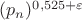$(p_n)^{0,525+ \varepsilon}$