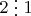 $2\mathrel{\raisebox{-0.5ex}{\vdots}}1$