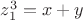 $z_1^3=x+y$