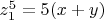 $\quad z_1^5=5(x+y)$