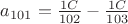 $a_{101} = \frac {1C}{102} - \frac {1C}{103}$