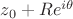 $z_0+Re^{i\theta}$