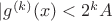 $|g^{(k)}(x)}<2^kA$
