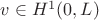 $v\in H^1(0,L)$