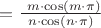 $ =\frac{\ m\cdot\cos(m\cdot\pi)}{n\cdot\cos(n\cdot\pi)}$