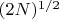 $(2N)^{1/2}$
