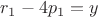 $r_1-4p_1=y$