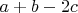 $a+b-2c$