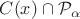 $C(x)\cap\mathcal{P}_{\alpha}$ $C(x)\cap\mathcal{P}_{\alpha}$