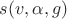 $s(v,\alpha,g)$