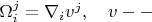 $\Omega_i^j=\nabla_iv^j,\quad v--$